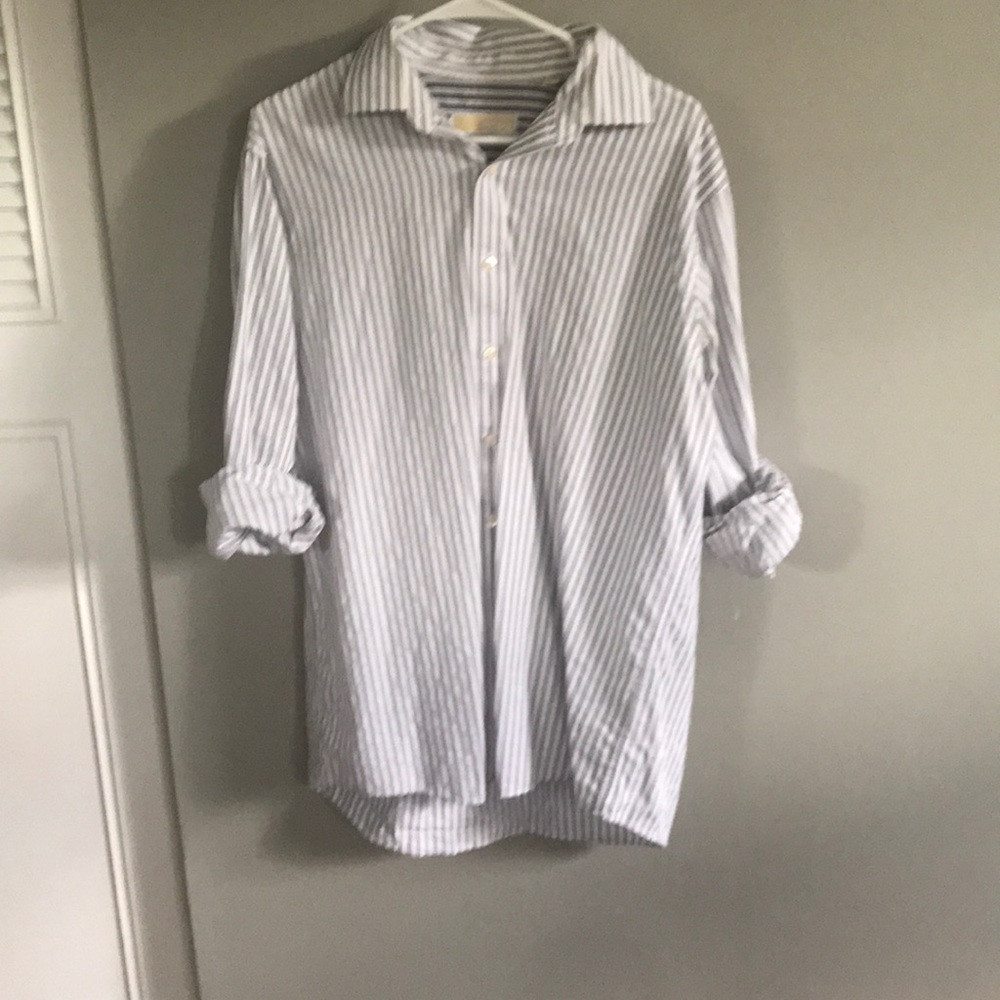 White Striped Button-Down